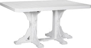 Poly 4 x 6 Rectangular Table White Counter