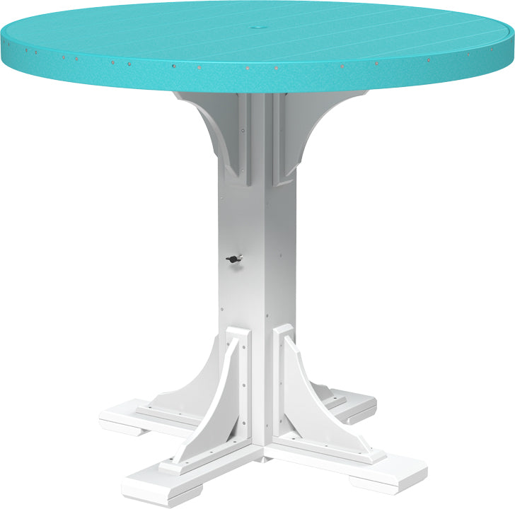 Poly 4 Round Table Aruba Blue White Bar