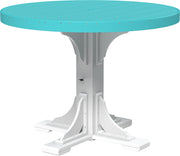 Poly 4 Round Table Aruba Blue White Counter