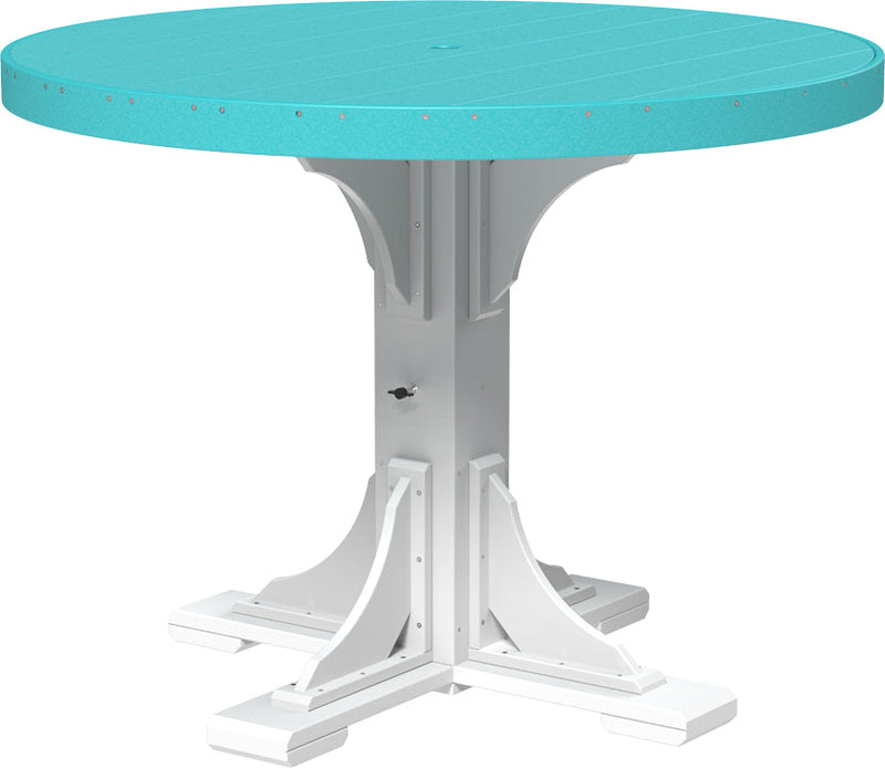 Poly 4 Round Table Aruba Blue White Counter