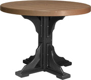 Poly 4 Round Table Antique Mahogany Black Counter Height