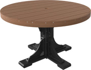 Poly 4 Round Table Antique Mahogany Black Dining Height