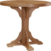 Poly 4 Round Table Antique Mahogany Bar