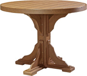 Poly 4 Round Table Antique Mahogany Counter