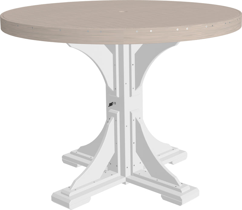 Poly 4 Round Table Birch White Counter Height