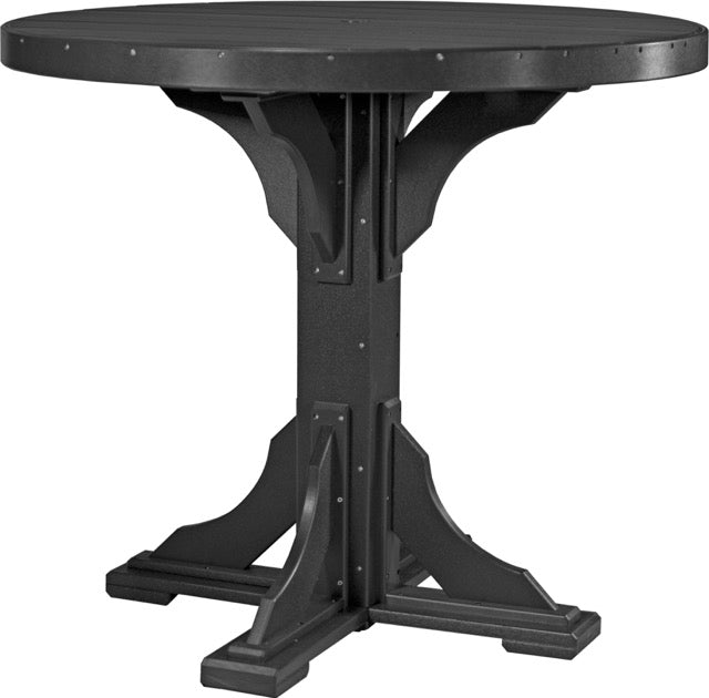 Poly 4 Round Table Black Bar Height