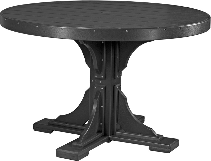 Poly 4 Round Table Black Dining Height
