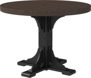 Poly 4 Round Table Brazilian Walnut Black Counter