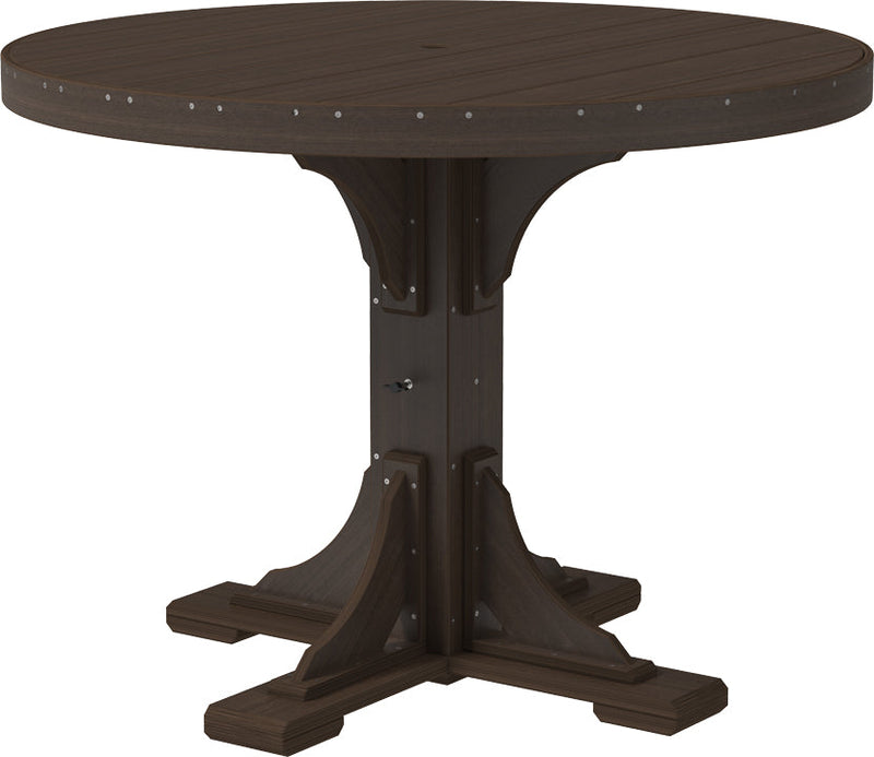 Poly 4 Round Table Brazilian Walnut Counter