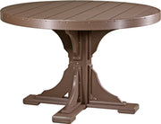 Poly 4 Round Table Chestnut Brown Dining