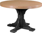 Poly 4 Round Table Cedar Black Dining Height