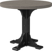 Poly 4 Round Table Coastal Gray Black Bar