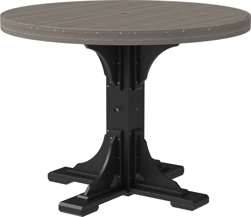 Poly 4 Round Table Coastal Gray Black Counter