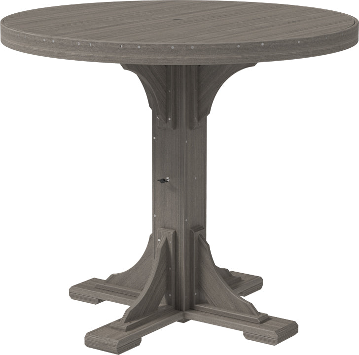 Poly 4 Round Table Coastal Gray Bar