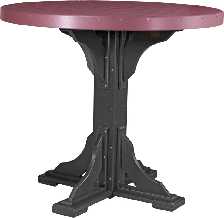 Poly 4 Round Table Cherrywood Black Bar