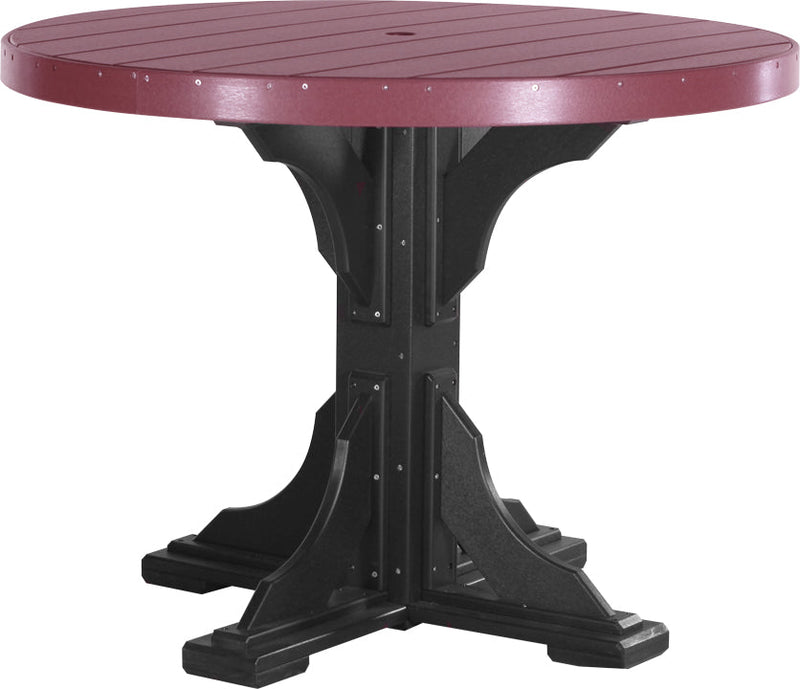 Poly 4 Round Table Cherrywood Black Counter