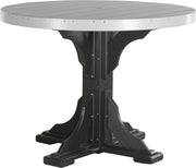 Poly 4 Round Table Dove Gray Black Counter