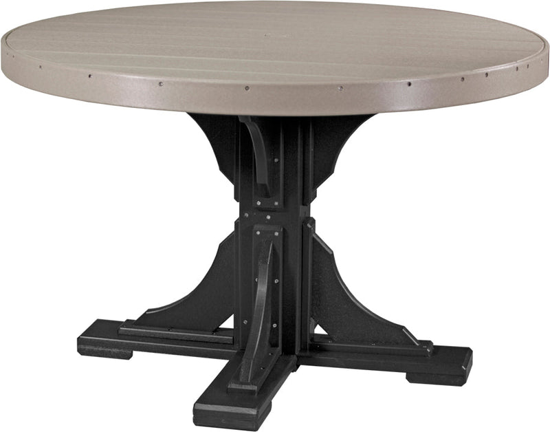 Poly 4 Round Table Weatherwood Black Dining