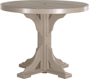 Poly 4 Round Table Weatherwood Bar