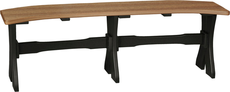 Poly 52 Table Bench Antique Mahogany Black