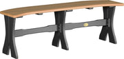 Poly 52 Table Bench Cedar Black