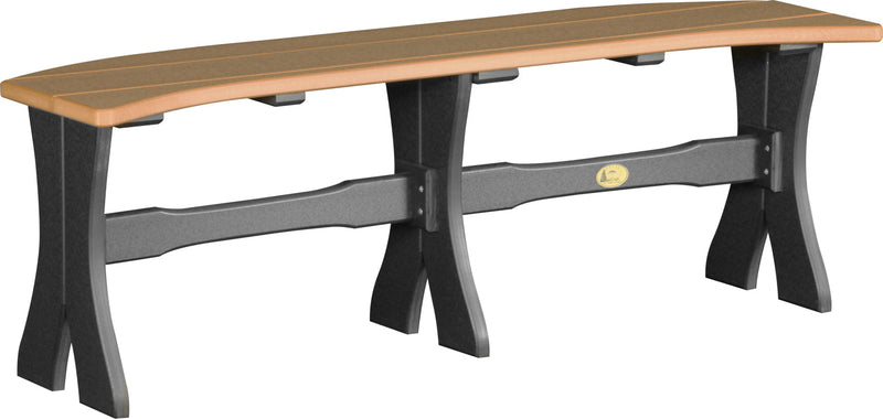 Poly 52 Table Bench Cedar Black
