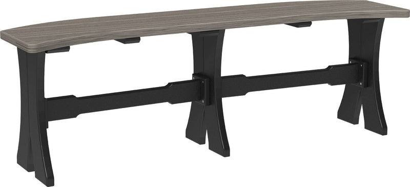 Poly 52 Table Bench Coastal Gray Black