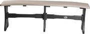 Poly 52 Table Bench Weatherwood Black