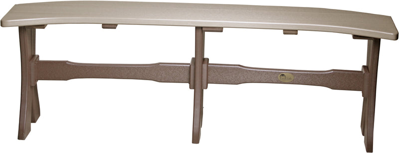 Poly 52 Table Bench Weatherwood Chestnut Brown