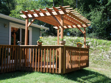 Load image into Gallery viewer, Best Redwood Super Deck Pergola – Enhance Your Outdoor Living Space