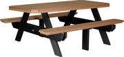 Poly 6 Rectangular Picnic Table Antique Mahogany