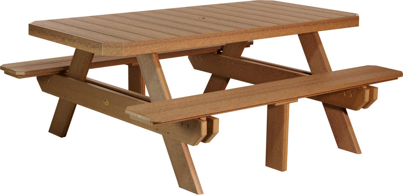 Poly 6 Rectangular Picnic Table Antique