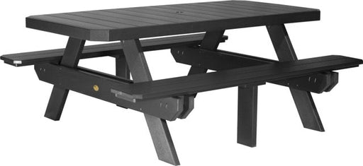 Poly 6 Rectangular Picnic Table Black