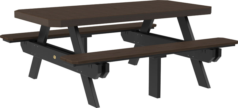 Poly 6 Rectangular Picnic Table Brazilian Walnut