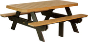 Poly 6 Rectangular Picnic Table Cedar