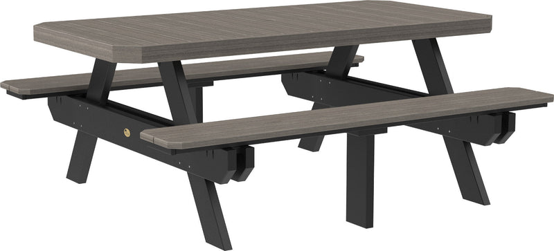 Poly 6 Rectangular Picnic Table Coastal Gray