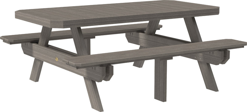 Poly 6 Rectangular Picnic Table Coastal