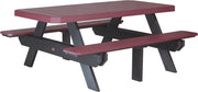 Poly 6 Rectangular Picnic Table Cherrywood