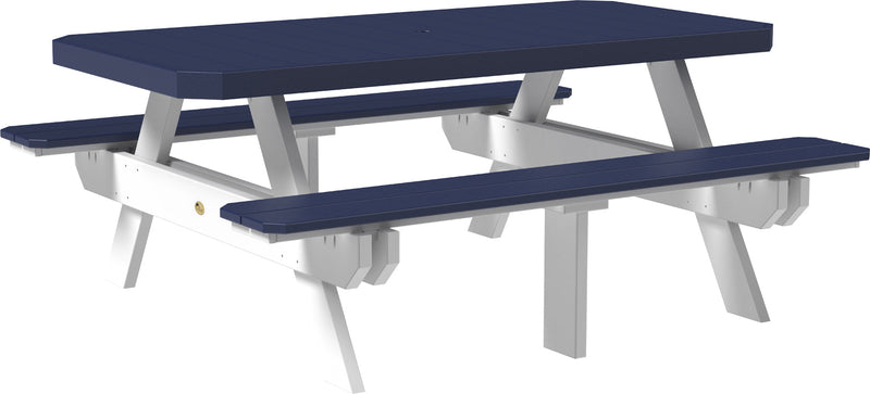 Poly 6 Rectangular Picnic Table Patriot Blue