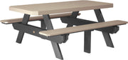 Poly 6 Rectangular Picnic Table Weatherwood