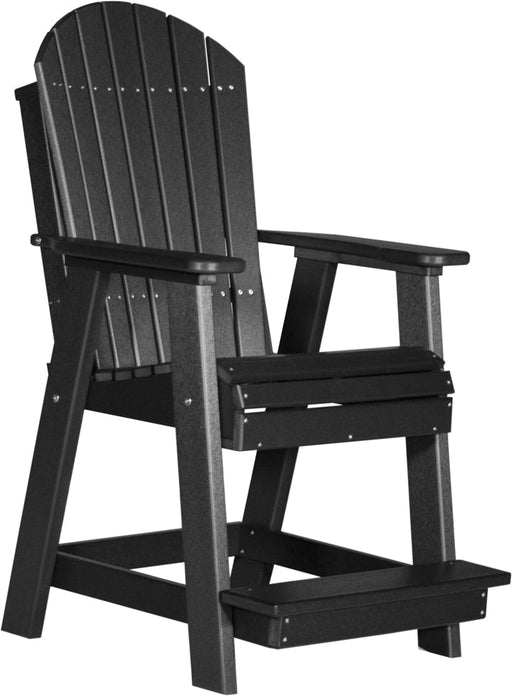 Poly Adirondack Balcony Chair Black