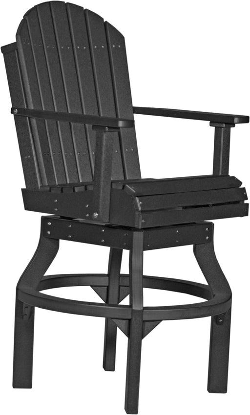 Poly Adirondack Swivel Chair Bar Height Black