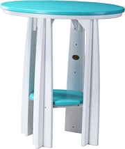 Poly Balcony Table Aruba Blue White