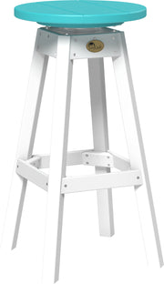 Poly Bar Stool Aruba Blue White