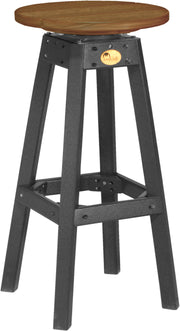 Poly Bar Stool Antique Mahogany Black