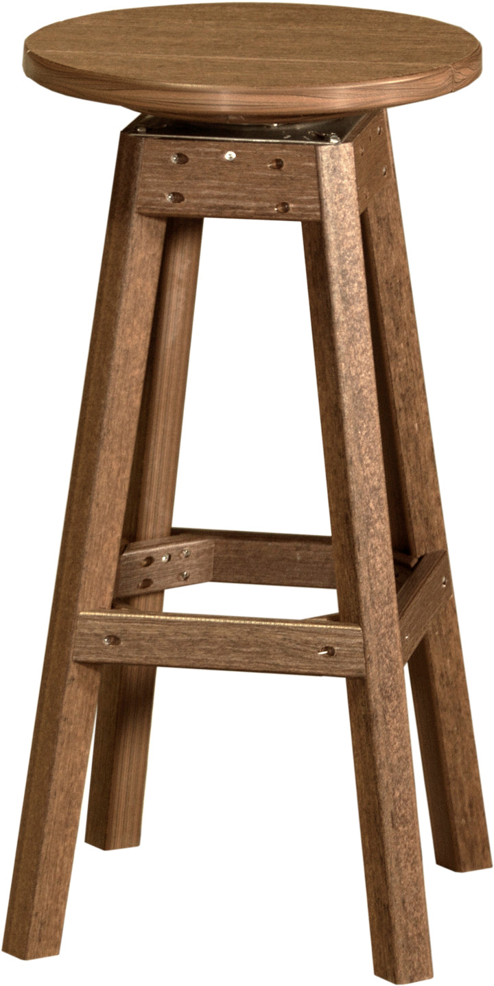 Poly Bar Stool Antique Mahogany