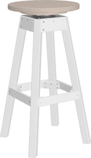 Poly Bar Stool Birch White