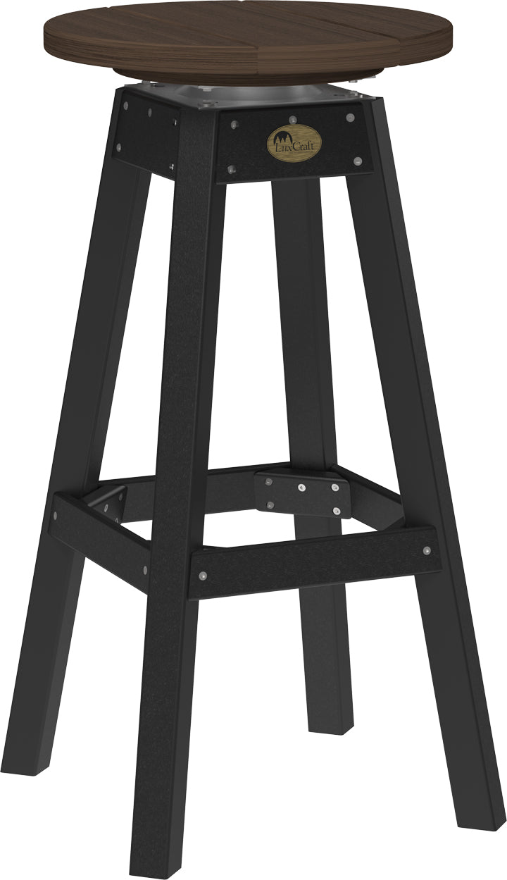 Poly Bar Stool Brazilian Walnut Black