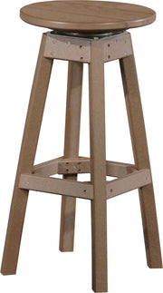 Poly Bar Stool Chestnut Brown