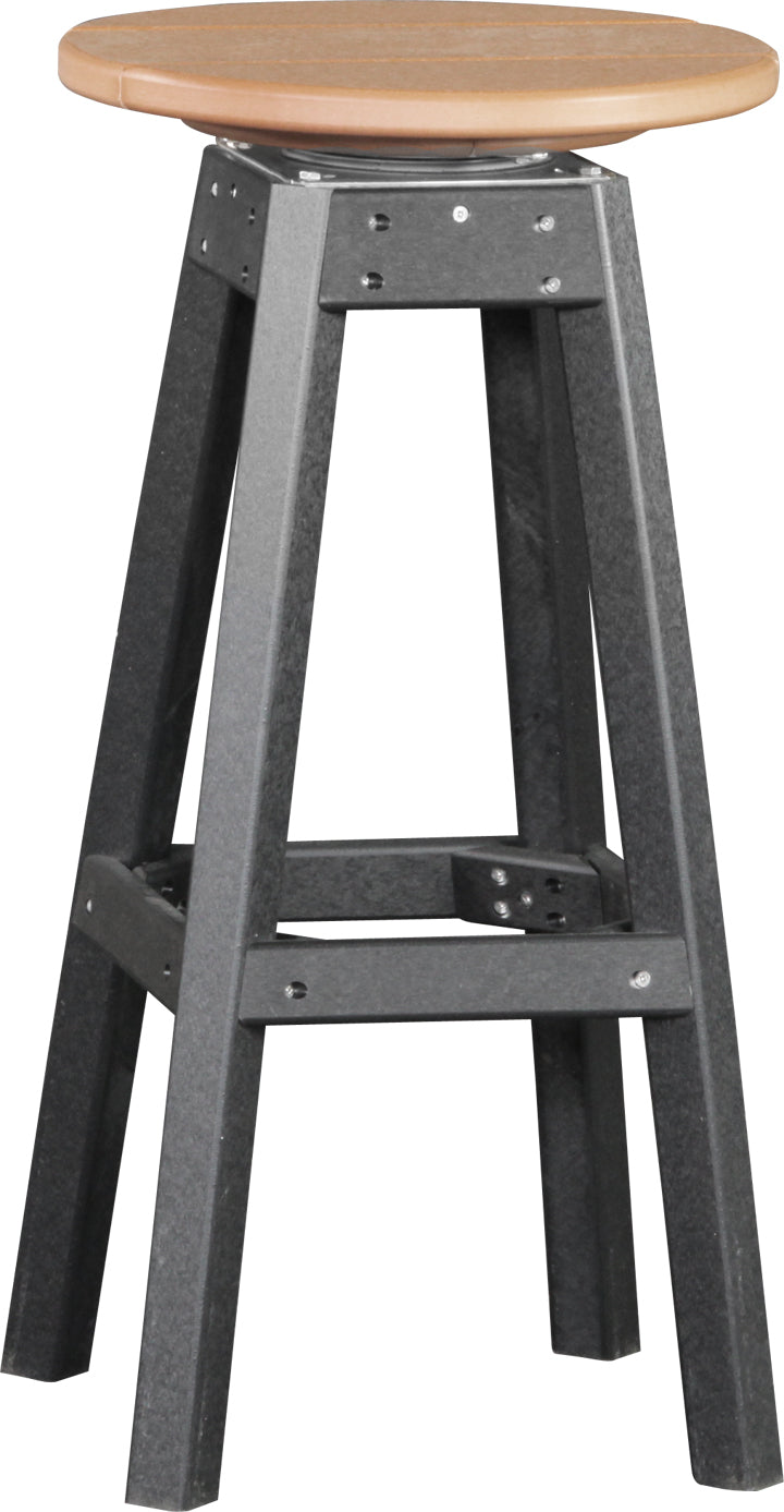 Poly Bar Stool Cedar Black